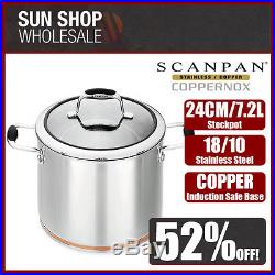100% Genuine! SCANPAN Coppernox 24cm 7.2L Stock Pot Copper Base! RRP $289.00