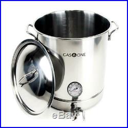 10 Gal. 40 Qt. Stainless Steel Beer Brew Kettle Stock Pot