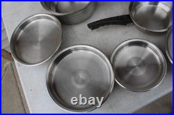 10 PC LUSTRE CRAFT LOT MULTI CORE Ply Stainless Steel COOKWARE LIDS VTG