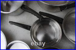 10 PC LUSTRE CRAFT LOT MULTI CORE Ply Stainless Steel COOKWARE LIDS VTG