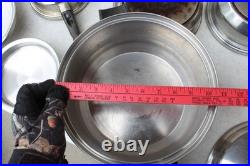 10 PC LUSTRE CRAFT LOT MULTI CORE Ply Stainless Steel COOKWARE LIDS VTG