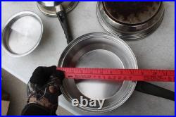 10 PC LUSTRE CRAFT LOT MULTI CORE Ply Stainless Steel COOKWARE LIDS VTG