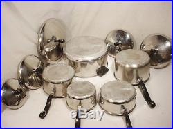 10 Pc Vtg Farberware Pot Pan Cookware Set Lids 6 Qt Stock Pot 1 1.5 2 3 Qt Pots