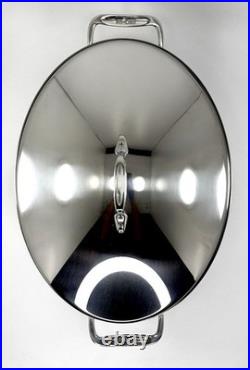 10-Quart All-Clad Stainless Steel Covered Oval Roaster with Rack