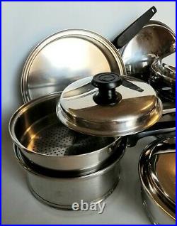10pc LIFETIME 12 Layer Solar Cap COOKWARE T304cc Stainless Made in USA
