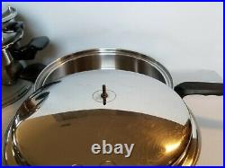 10pc LIFETIME 12 Layer Solar Cap COOKWARE T304cc Stainless Made in USA