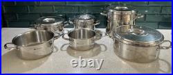 10pc Set Of Schulte-Ufer Cooking Pots Quality Stainless with Lids Germany