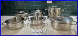 10pc Set Of Schulte-Ufer Cooking Pots Quality Stainless with Lids Germany