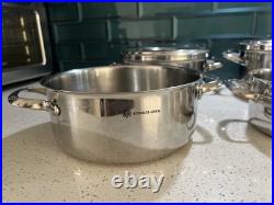 10pc Set Of Schulte-Ufer Cooking Pots Quality Stainless with Lids Germany