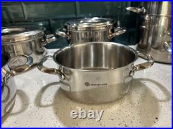 10pc Set Of Schulte-Ufer Cooking Pots Quality Stainless with Lids Germany