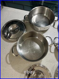 10pc Set Of Schulte-Ufer Cooking Pots Quality Stainless with Lids Germany
