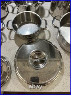 10pc Set Of Schulte-Ufer Cooking Pots Quality Stainless with Lids Germany
