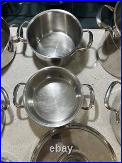 10pc Set Of Schulte-Ufer Cooking Pots Quality Stainless with Lids Germany