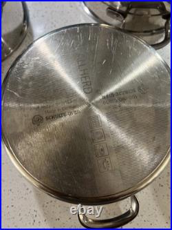 10pc Set Of Schulte-Ufer Cooking Pots Quality Stainless with Lids Germany