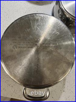 10pc Set Of Schulte-Ufer Cooking Pots Quality Stainless with Lids Germany