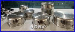 10pc Set Of Schulte-Ufer Cooking Pots Quality Stainless with Lids Germany