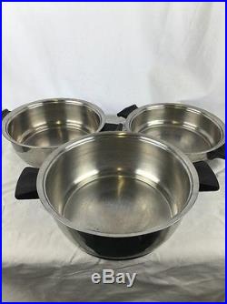 12 PIECE RENA WARE 3 PLY 18-8 COOKWARE SET STAINLESS STEEL