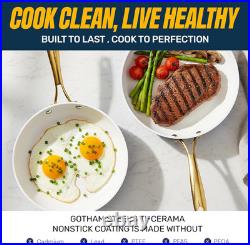 12 Pc Nonstick Ceramic Cookware Set with Steamer Easy Clean