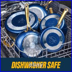12 Pc Nonstick Ceramic Cookware Set with Steamer Easy Clean