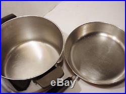 12 Pc Vtg Revere Ware Pot Pan Set Lids Copper Bottoms 4 Pots Skillet Stock Pot