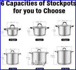 12 Quart Stainless Steel Stockpot with Lid
