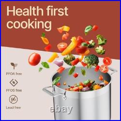 12 Quart Stainless Steel Stockpot with Lid, Durable, Even Heating, Oven Safe to