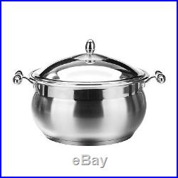 12pc Stainless Steel Induction Casserole Stockpot Cooking Pot Pan Cookware Set