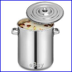 130L/137.5QT Polished Stainless Steel Stock Pot Brewing Beer Kettle with Lid
