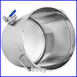 137.5QT Stainless Steel Home Brew Kettle Brewing Stock Pot Beer withThermometer