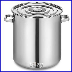 137.5QT Stainless Steel Stock Pot Brewing Beer Kettle Large Commercial Oven Safe