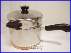 13 Pc Vtg Revere Ware Pot Pan Set Lids Copper Clad Stock Pot skillets Cookware