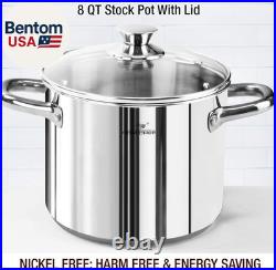14-Piece Nickel Free Stainless Steel Cookware Set Nickel Free Pots and Pans Se