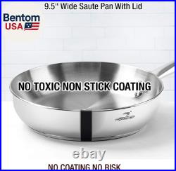 14-Piece Nickel Free Stainless Steel Cookware Set Nickel Free Pots and Pans Se