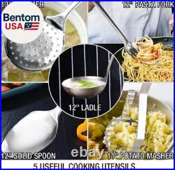 14-Piece Nickel Free Stainless Steel Cookware Set Nickel Free Pots and Pans Se