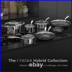 14-Piece Nonstick Hybrid Hex Cookware Set Induction & Oven Safe, PFOA Free