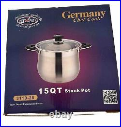 15 QT Stanley Steel Germany Chef Cook Pot