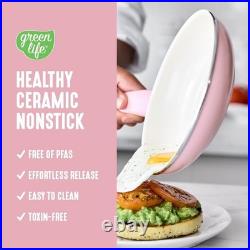 16 Piece Nonstick Cookware Set, Soft Grip Non-Toxic PFAS-Free Ceramic Pots &