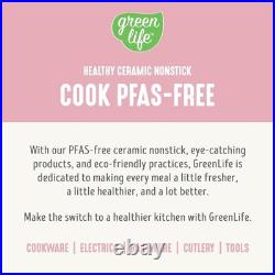 16 Piece Nonstick Cookware Set, Soft Grip Non-Toxic PFAS-Free Ceramic Pots &