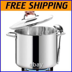 16 Quart Healthy Stainless Steel Stock Pot with Glass Lid