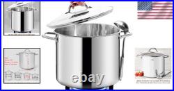 16 Quart Healthy Stainless Steel Stock Pot with Glass Lid
