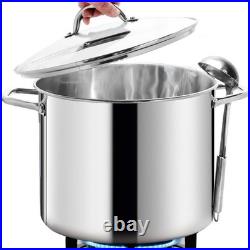 16 Quart Healthy Stainless Steel Stock Pot with Glass Lid