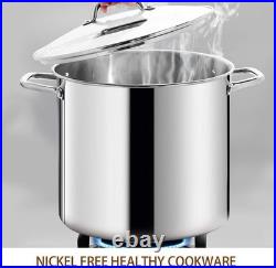 16 Quart Healthy Stainless Steel Stock Pot with Glass Lid