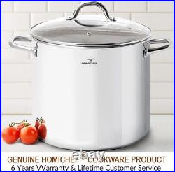 16 Quart Healthy Stainless Steel Stock Pot with Glass Lid