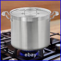 16-Quart Heavy Duty Stainless Steel Stockpot with Lid Dishwasher Safe