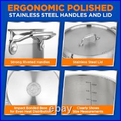 16-Quart Stainless Steel Stockpot 18/8 Food Grade Heavy Duty Large Stock Pot f 16-Quart Stainless Steel Stockpot 18/8 Food Grade Heavy Duty Large Stock Pot f