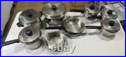 17 Piece Set LIFETIME T304 Stainless Steel Custom Designed Cookware USA