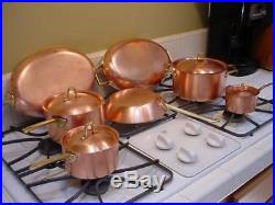 1801 PAUL REVERE 11pc Copper Cookware Set Au Gratin Skillet Sauce Pan Stock Pot