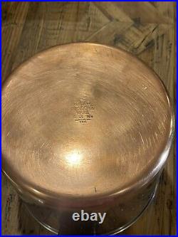1801 REVERE WARE COPPER CLAD STAINLESS 8 AND 10 qt STOCKPOT WithLID EXCELLENT COND
