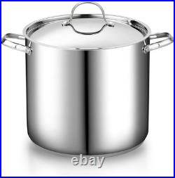 18/10 Stainless Steel 20-Qt Stockpot, Even Heat Distribution