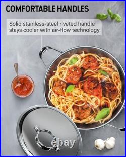 18/10 Stainless Steel 20-Qt Stockpot, Even Heat Distribution